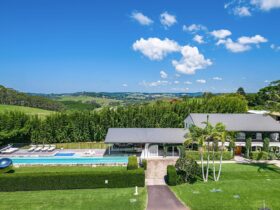 Villa St Helena - Byron Bay - Villa and Pool Aerial View b