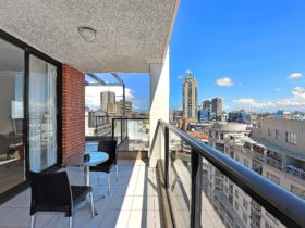 Private balcony with city or Darling Harbour views