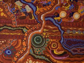Damian and Yilpi Marks Aboriginal painting