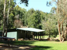 Blue Range Hut set amonst the trees