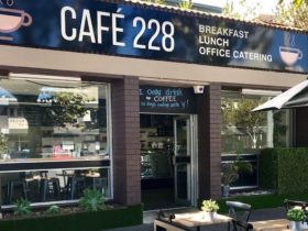 Front of café