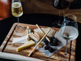 Cheese and wine platter