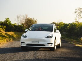 White Tesla Model Y