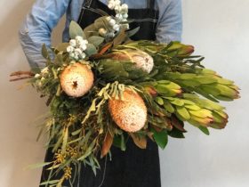Australian native flower arranging