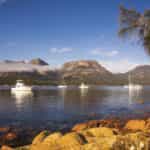 Looking across Coles Bay towards The Hazards