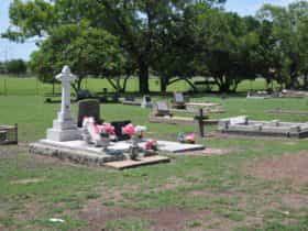 Gardens Road Cemetery – detail of grave stones.