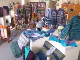 A range of hand crafted goods are available.