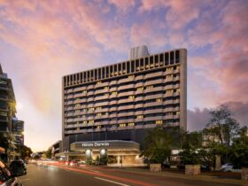 darwin sunset over Hilton Darwin's building dawn dry season weather