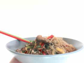 Stir-fried Glass Noodles and Vegetables