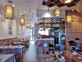 Interior of the restaurant.