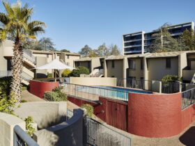 View of the pool area