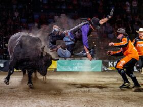cowboy flying through the air