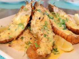 Try our delicious bugs with a garlic sauce