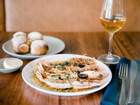 BBQ king prawn, butter, capers