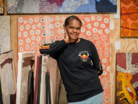 Leonie Cullinan, Iwantja Arts, Tarnanthi 2019 Art Fair; photo: Nat Rogers.