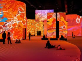 People immersed in THE LUME Melbourne's Connection experience
