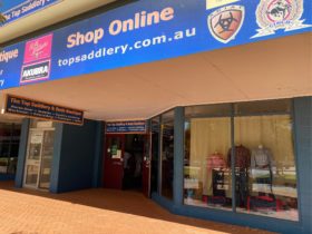 The Top Saddlery shop front as seen from Katherine Terrace.